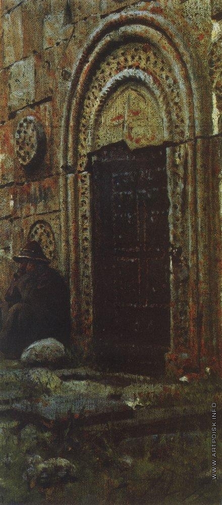 Верещагин В. В. Входная дверь в церковь под Казбеком