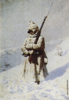Верещагин В. В. Солдат на снегу