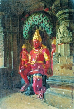 Верещагин В. В. Статуя Вишну в храме Индры в Эллоре