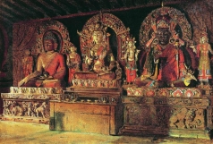 Верещагин В. В. Три главных божества в буддийском монастыре Чингачелинг в Сиккиме