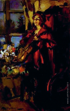Коровин К. А. Женщина с гитарой