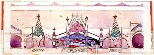 Коровин К. А. Кустарная улица. Эскиз павильона к выставке 1900 года в Париже