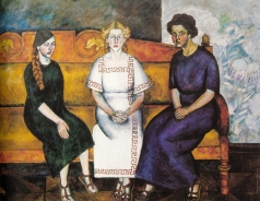 Машков И. И. Три сестры на диване. Портрет Н.,Л. и Е.Самойловых