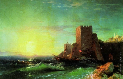 Айвазовский И. К. Башни на скале у Босфора