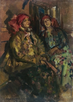 Коровин К. А. Две женщины в крестьянских костюмах