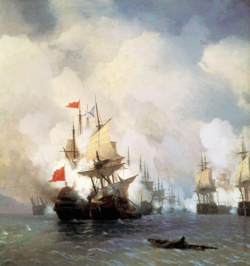 Айвазовский И. К. Бой в Хиосском проливе 24 июня 1770 года