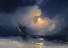Айвазовский И. К. Буря на море лунной ночью