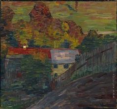 Явленский А. Г. Пейзаж с красной крышей. Вассербург