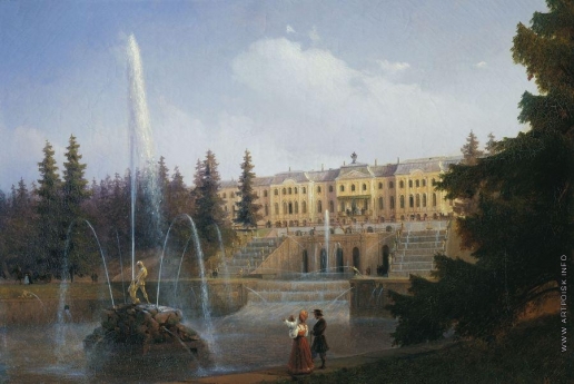 Айвазовский И. К. Вид на Большой Каскад и Большой Петергофский дворец
