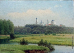 Кондратенко Г. П. Летний пейзаж. Вид на монастырь.