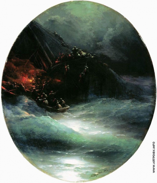 Айвазовский И. К. Гибель корабля (Крушение купеческого судна в открытом море)