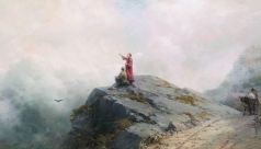 Айвазовский И. К. Данте указывает художнику на необыкновенные облака