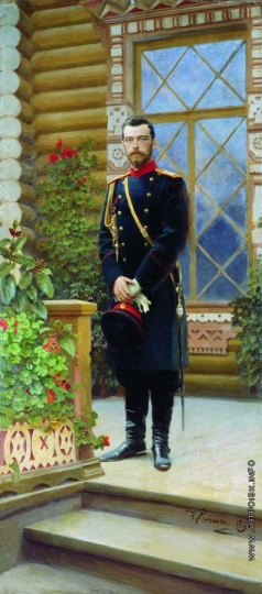 Репин И. Е. Портрет императора Николая II на крыльце