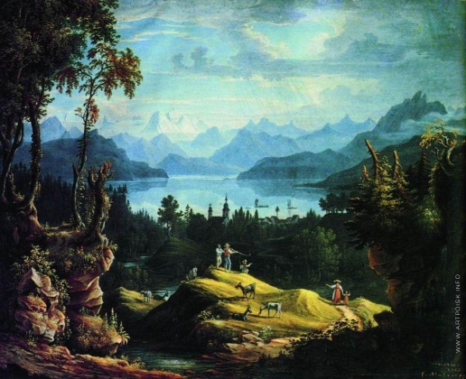 Матвеев Ф. М. Пейзаж в Швейцарии