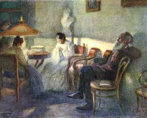 Пастернак Л. О. Л.Н. Толстой с семьей