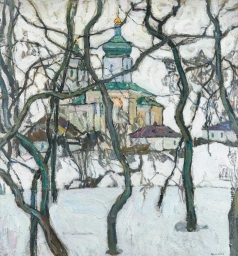 Маневич А. А. Зимний пейзаж с церковью