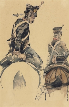 Рубо Ф. А. Два офицера кавалерии