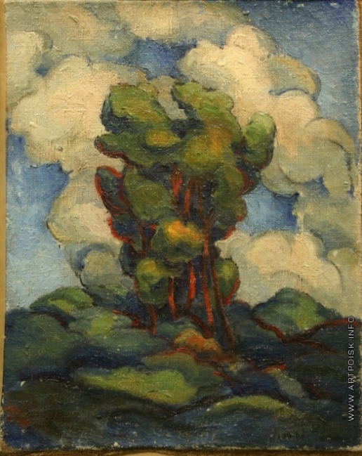 Баранов-Россинэ В. Д. Пейзаж с деревом на фоне облаков