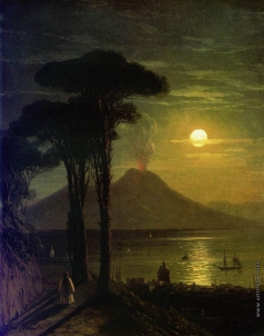 Айвазовский И. К. Неаполитанский залив в лунную ночь. Везувий