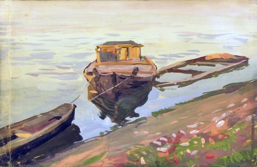 Южанин С. Н. Самара. Лодки у берега