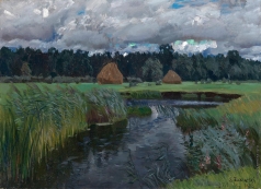 Жуковский С. Ю. Пейзаж со стогами сена (Полесье)