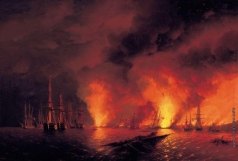 Айвазовский И. К. Синопский бой 18 ноября 1853 года (Ночь после боя)