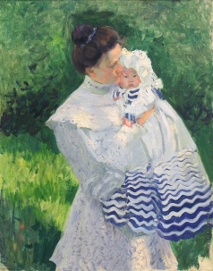 Кустодиев Б. М. Ю.Е. Кустодиева с дочерью. 