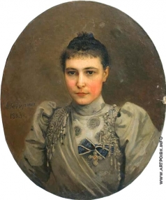 Корзухин А. И. Женский портрет (Портрет неизвестной с орденом св. Екатерины)
