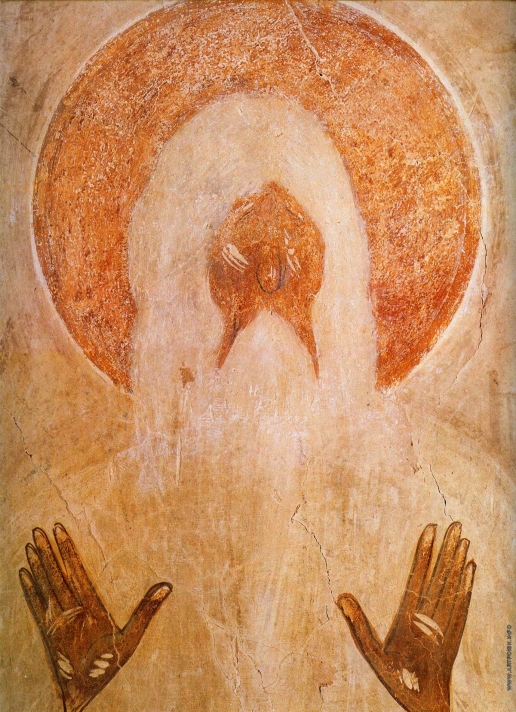 Грек Ф. Фигура святого Макария Египетского. Роспись церкви Спаса Преображения на Ильине улице
