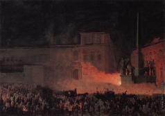 Брюллов К. П. Политическая демонстрация в Риме в 1846 году
