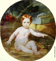 Брюллов К. П. Портрет А. Г. Гагарина (Ребёнок в бассейне)