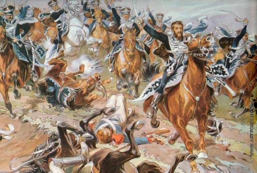 Самокиш Н. С. Атака гусар Кульнева у Клястиц 20 июля 1812 года