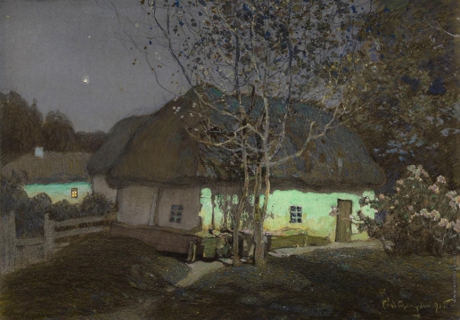 Светлицкий Г. П. Украинское село в лунную ночь