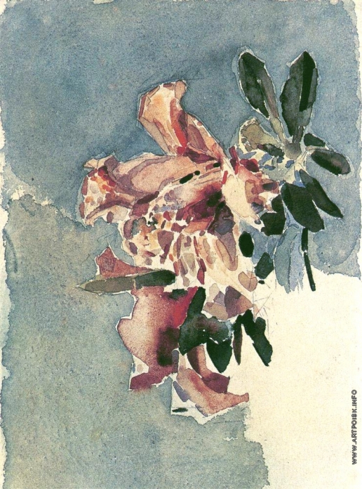 Врубель М. А. Красная азалия. Два цветка