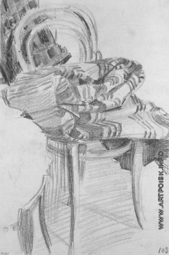 Врубель М. А. Плед на стуле. Лист из серии этюдов «Бессонница»