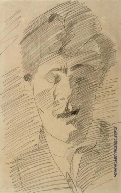 Врубель М. А. Мужской портрет (Голова молодого мужчины)
