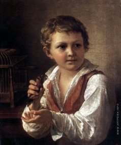 Тропинин В. А. Мальчик со щегленком