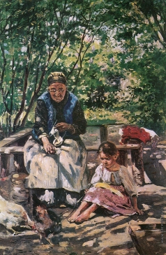 Маковский В. Е. Бабуш­ка и внучка