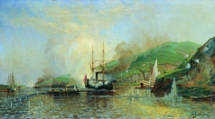 Боголюбов А. П. Атака катера &quot;Шутка&quot; турецкого парохода на Дунае 14 мая 1877 года