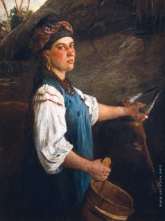 Ге Н. Н. Портрет А.Г. Слюсаревой, жены сына художника. (Галка с волами)