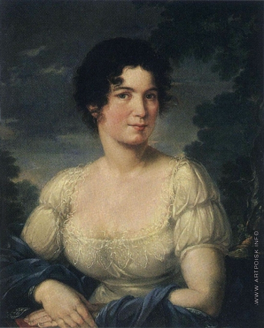 Жданов Портрет молодой женщины в белом платье
