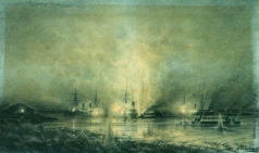 Боголюбов А. П. Взрыв турецкого монитора «Сейфи» на Дунае 14 мая 1877 года. 1877-