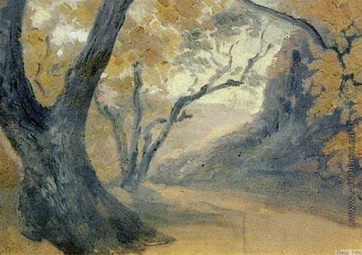 Гагарин Г. Г. Горный пейзаж с деревьями