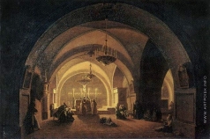 Воробьев М. Н. Внутренний вид церкви на Голгофе в Иерусалиме