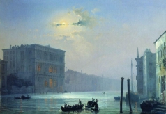 Боголюбов А. П. Лунная ночь. Большой канал в Венеции