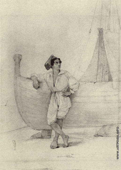 Айвазовский И. К. Итальянец у парусной лодки