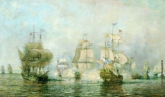 Боголюбов А. П. Первое сражение русского корабельного флота под командой Сенявина около острова Эзель со шведским флотом 24 мая 1719 года
