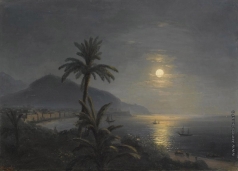 Айвазовский И. К. Пальмы около моря при луне