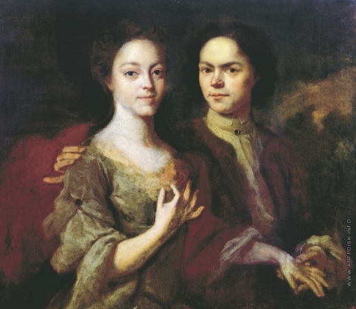 Матвеев А. М. Автопортрет с женой Ириной Степановной
