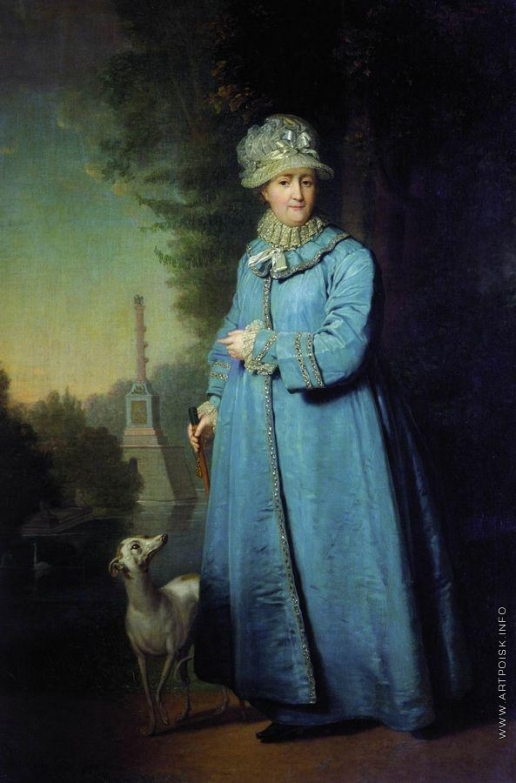 Боровиковский В. Л. Екатерина II на прогулке в Царскосельском парке (с Чесменской колонной на фоне)